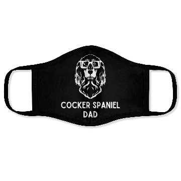 Discover Cocker Spaniel Dad Dog Lover Face Masks