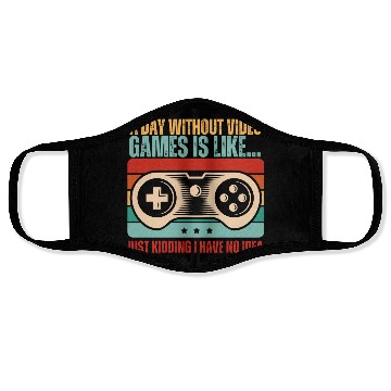 Discover Retro Sunset Video Game Lover Face Masks