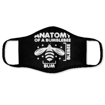 Discover Anatomy of a Bumblebee Bee Lover Gift Face Masks