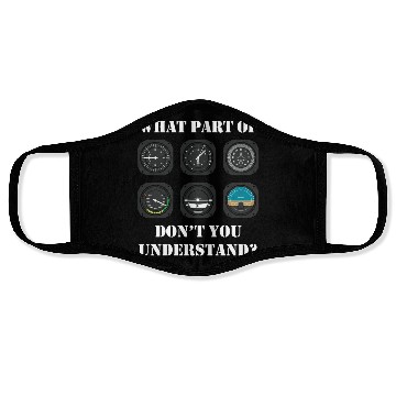 Discover Funny Pilot - Aviation Airline Pilot Instruments Face Masks