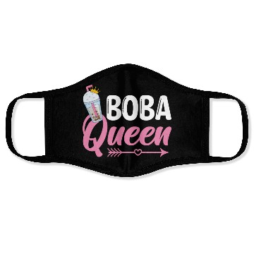 Discover Boba Queen Bubble Tea Lover Boba Tea Drinker Face Masks