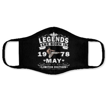 Discover Karate Fighter Fighter Birthday May 1978 MMA Face Masks