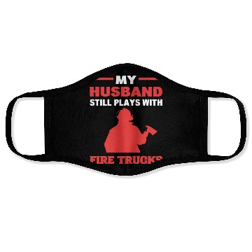 Discover Husband Firefighter Engineman Face Masks