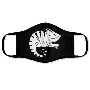 Discover Chubby Iguana Happy Lizard Lover Face Masks