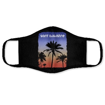 Discover Saint Augustine Florida Sunset Vacation Souvenir Face Masks