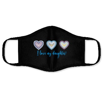 Discover I Love My Daughter Modern Boho Style Face Masks