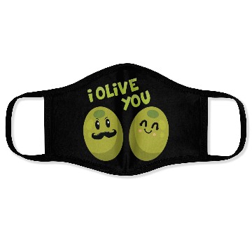 Discover Green Olives Valentine Olive You Face Masks