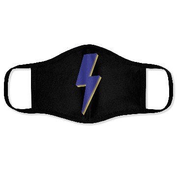 Discover Lightning Bolt Blue 3D Face Masks