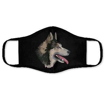 Discover husky dog Face Masks