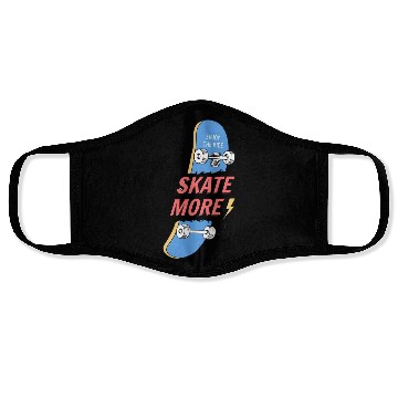 Discover Blue Skate Face Masks, bags, hats, mugs, sticker
