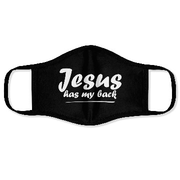 Discover Jesus Has My Back Face Masks