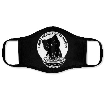 Discover I Just Really Love Ramen Cat Lover Face Masks