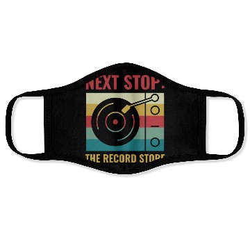 Discover Next Stop The Record Store Funny Vinyl Lover Retro Face Masks