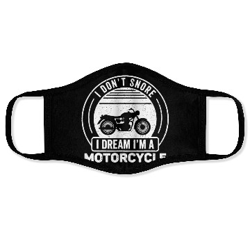 Discover Vintage I Don't Snore I Dream I'm A Motorcycle Sno Face Masks