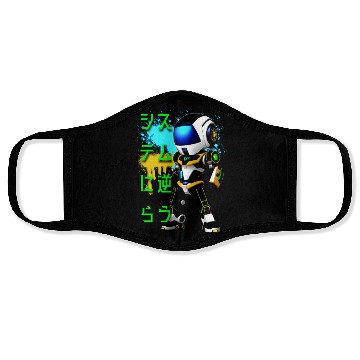 Discover Chibi Mecha: A Cute Cyberpunk Design 6 Face Masks