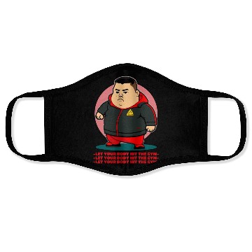 Discover Chubby Man In Training Suit Gym Face Masks