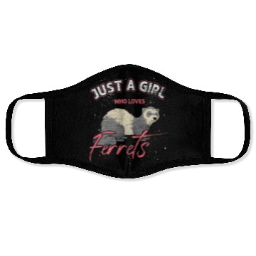 Discover Girl Love Ferret Face Masks