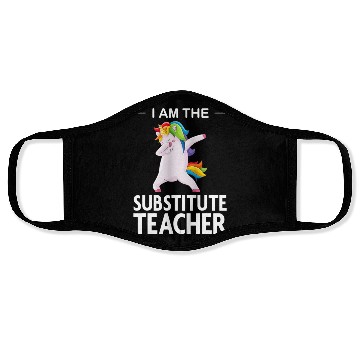 Discover Funny I Am The Substitute Teacher Dabbing Colorful Face Masks