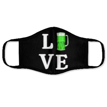 Discover Love Green Beer Face Masks