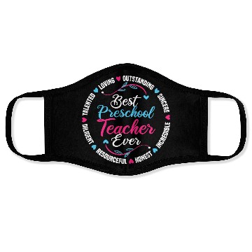 Discover Best Preschool Teacher Ever Face Masks