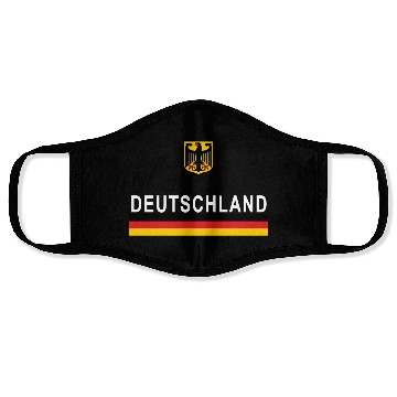 Discover Deutschland Flag And Emblem Germany Face Masks