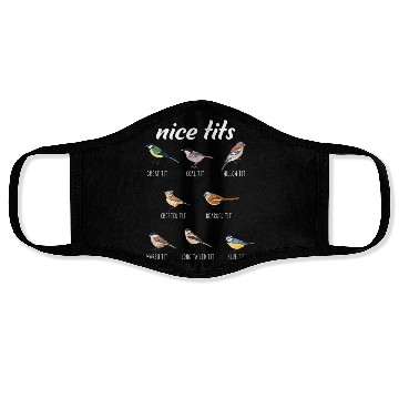 Discover Funny Nice Tits Birdwatching Bird Watching Birding Face Masks