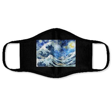 Discover Great Wave During a Starry Night Click on Artist Face Masks