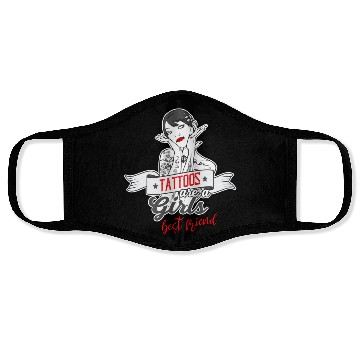 Discover Tattoos Are A Girls Best Friend Face Masks