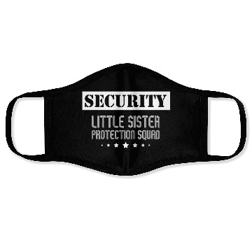 Discover Security Little Sister Protection Squad Big Brothe Face Masks