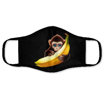 Discover Monkey hide and seek banana Face Masks