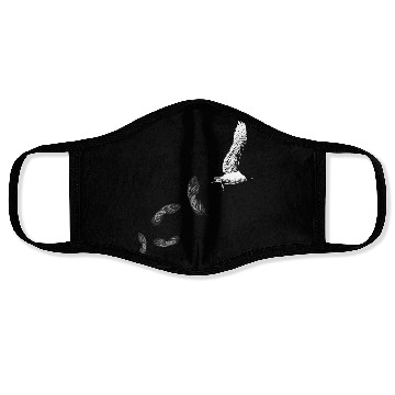 Discover hummingbird parrot owl wing feather pigeon sparoow Face Masks