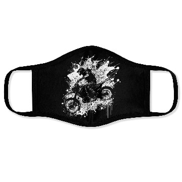 Discover Motorcycle Off-road Ride Splash Style Face Masks