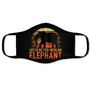 Discover Elephant Lover Wildlife Animal Zoo Zookeeper Face Masks