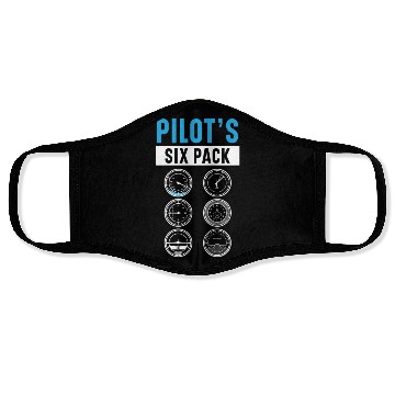 Discover Airplane Plane Pilot Aviator Sky Flight Instructor Face Masks