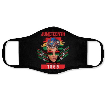 Discover Juneteenth Honoring the Struggle Embracing Freedom Face Masks