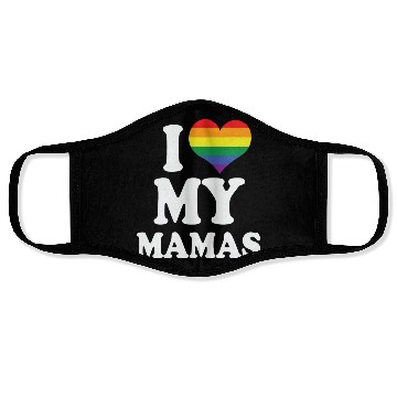 Discover I love my mamas LGBT Pride Face Masks