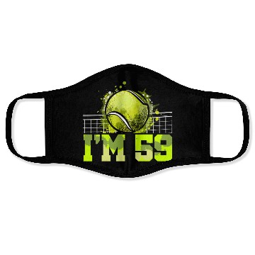 Discover I'm 59 Racket Sports Tennis Player Adult 59th Face Masks
