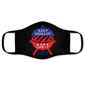 Discover Keep Grillin Great 2020 Guys Republican Funny Gift Face Masks