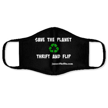 Discover Save The Planet Thrift And Flip Dark Colors Face Masks
