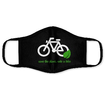 Discover Save The Planet Ride A Bike Face Masks