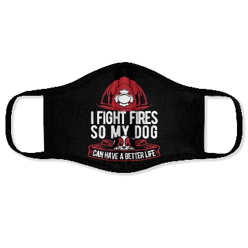 Discover Firefighter Thin Red Line Dog Face Masks