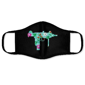 Discover Tropical Gun Lover Firearm Beach Hawaiian Face Masks