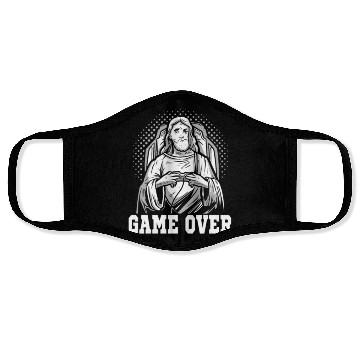 Discover Gaming Jesus Game Over Gamer Face Masks