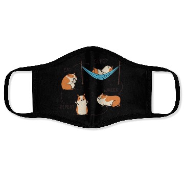 Discover Guinea Pig Guinea Pig Lover Rodent Hamster Face Masks
