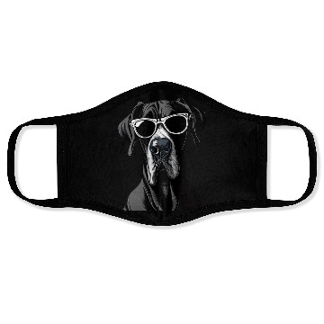 Discover GREAT DANE WEARING SUNGLASSES PETS Face Masks