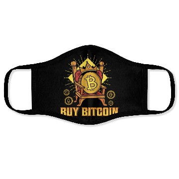 Discover Buy Bitcoin funny Face Masks