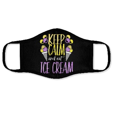 Discover Keep Calm And Eat Ice Cream Lover Face Masks