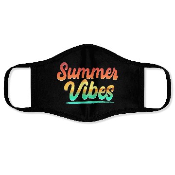 Discover SUMMBER VIBES SUMMERTIME VACATION Face Masks