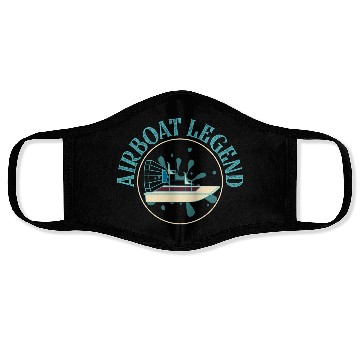 Discover Airboat Legend Hydroplane Air Boat Propeller Swamp Face Masks