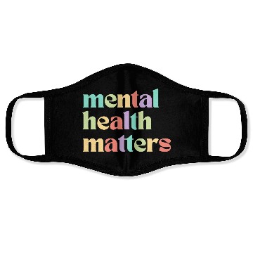 Discover Mental Health Matters | Retro Quote Mixed Peach Face Masks